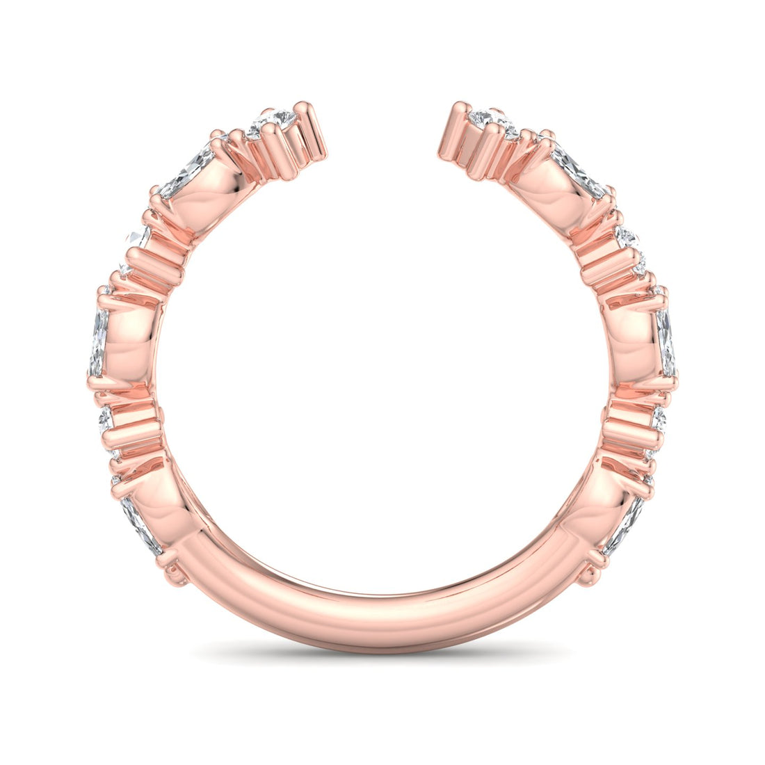 Open Gold Ring with Diamonds - Krishnashray