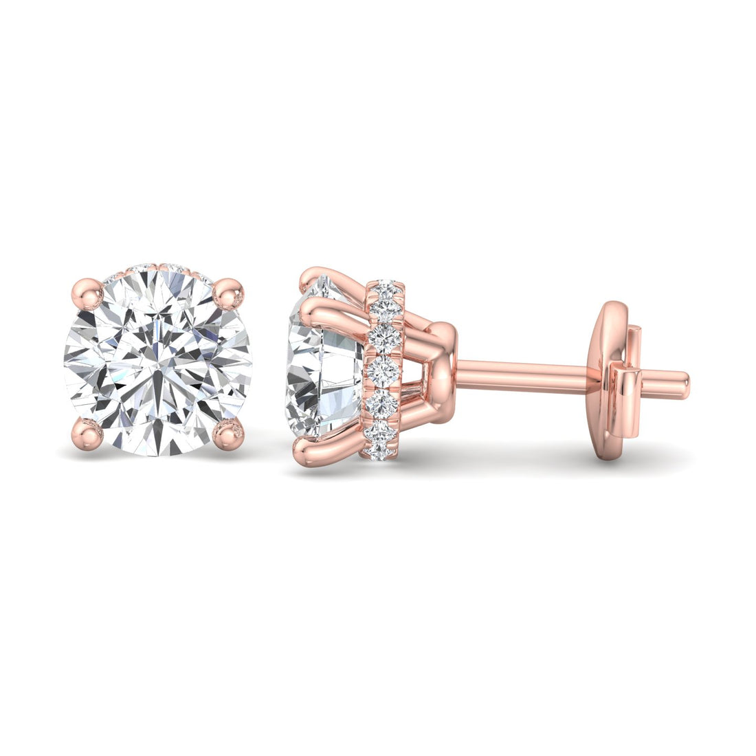 Double Diamond Drop Earrings - Krishnashray