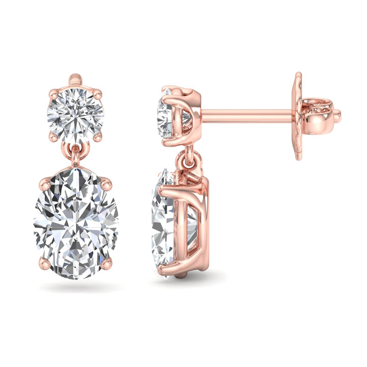 Teardrop Diamond Dangle Earrings - Krishnashray