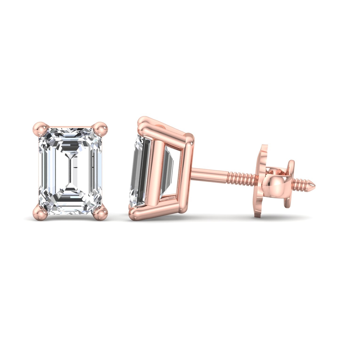 Golden Light Emerald Studs - Krishnashray