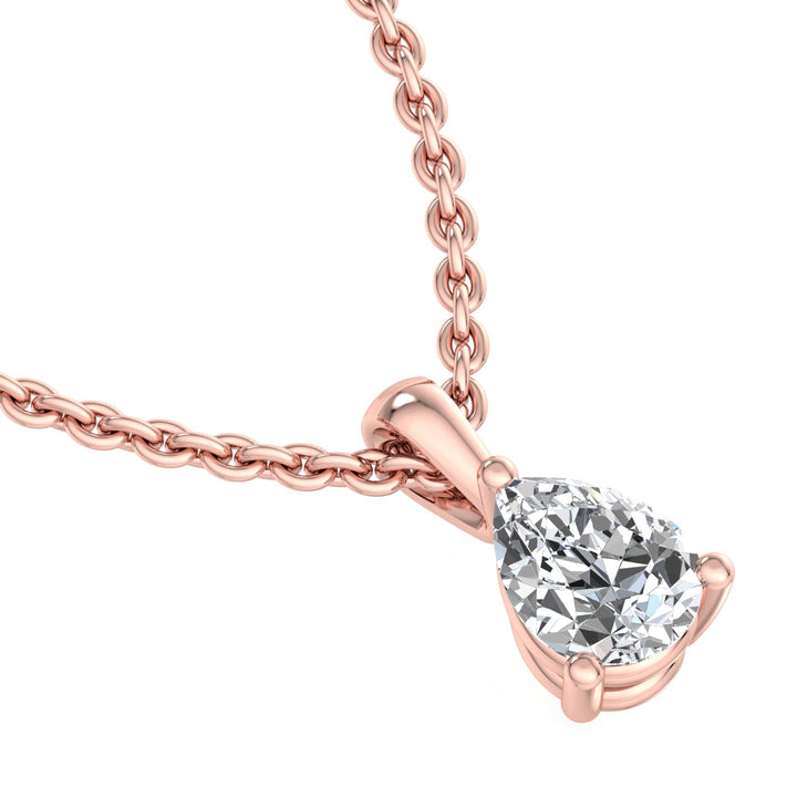 Pear-Shaped Diamond Pendant