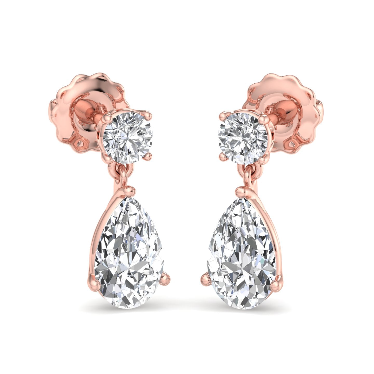 Teardrop Diamond Dangle Earrings - Krishnashray