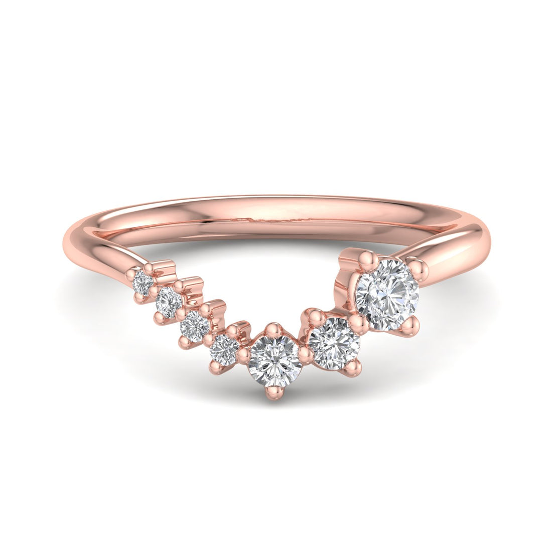 Elegant Diamond Curve Ring - Krishnashray