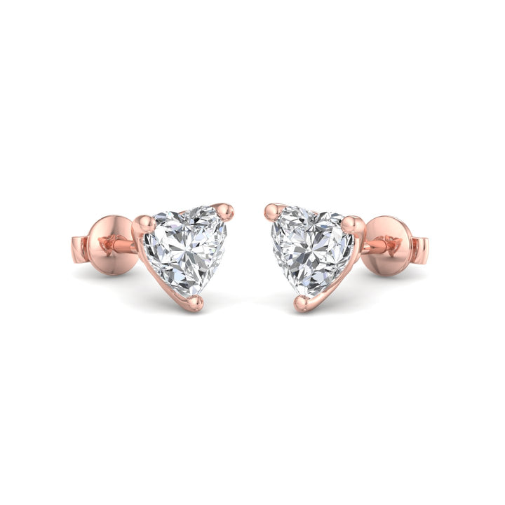 Lovely Heart Shaped Earrings - Krishnashray