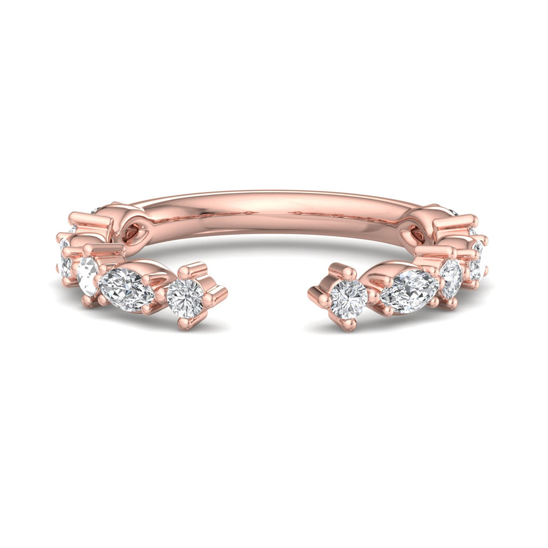 Open Gold Ring with Diamonds - Krishnashray