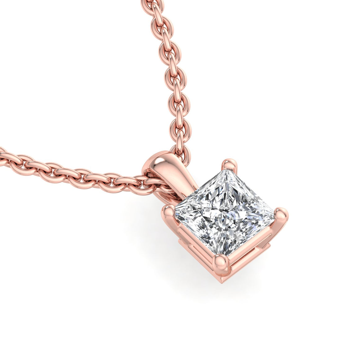Regal Radiance Princess Cut Pendant - Krishnashray