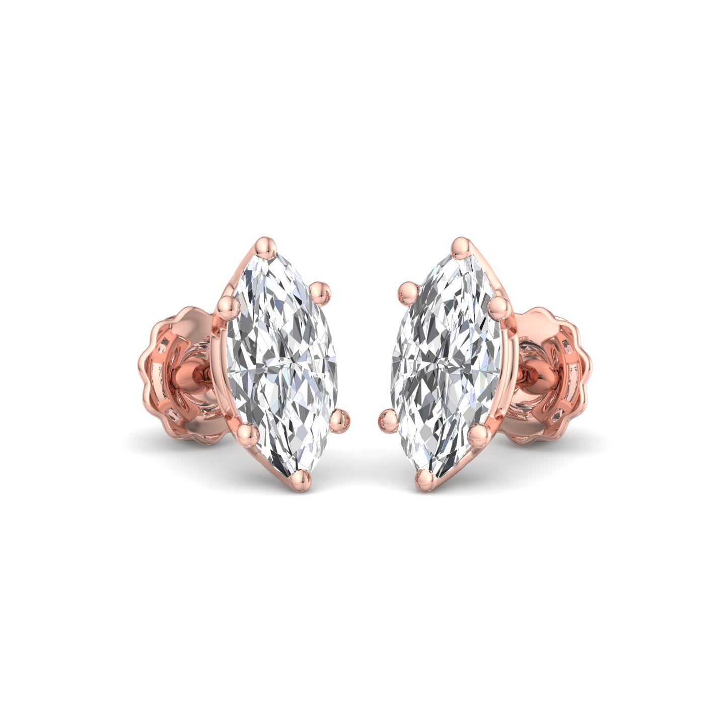 Marquise Diamond Stud Earrings - Krishnashray