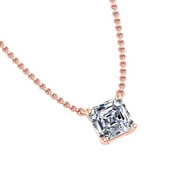 Square Cut Diamond Pendant
