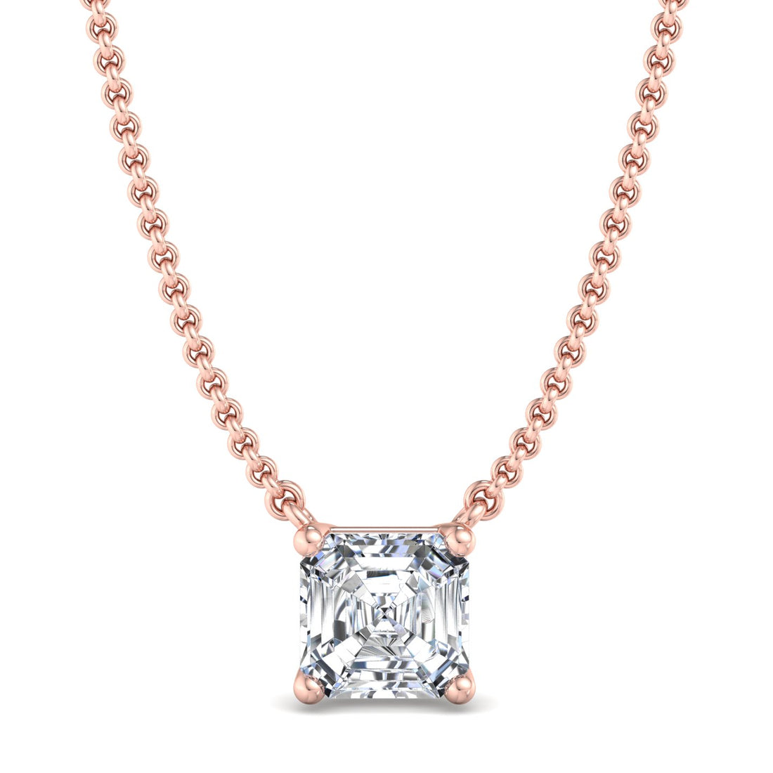 Square Cut Diamond Pendant