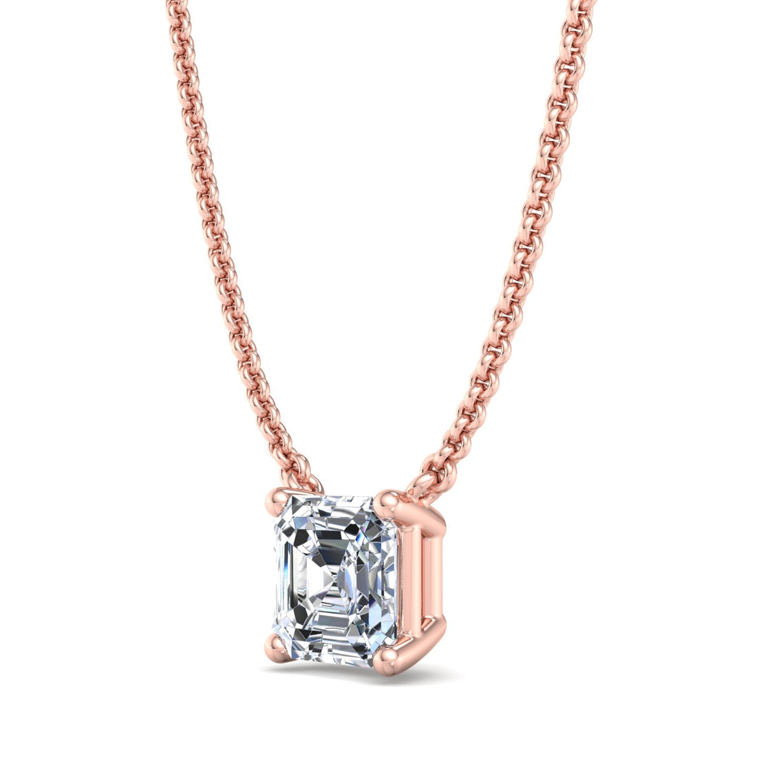 Square Cut Diamond Pendant