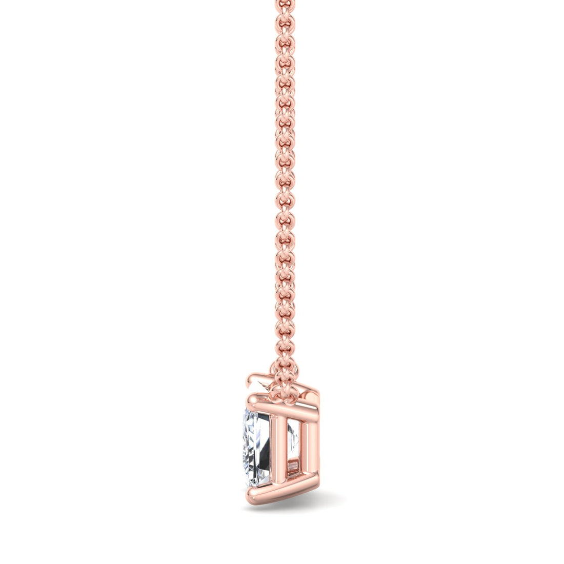 Square Cut Diamond Pendant