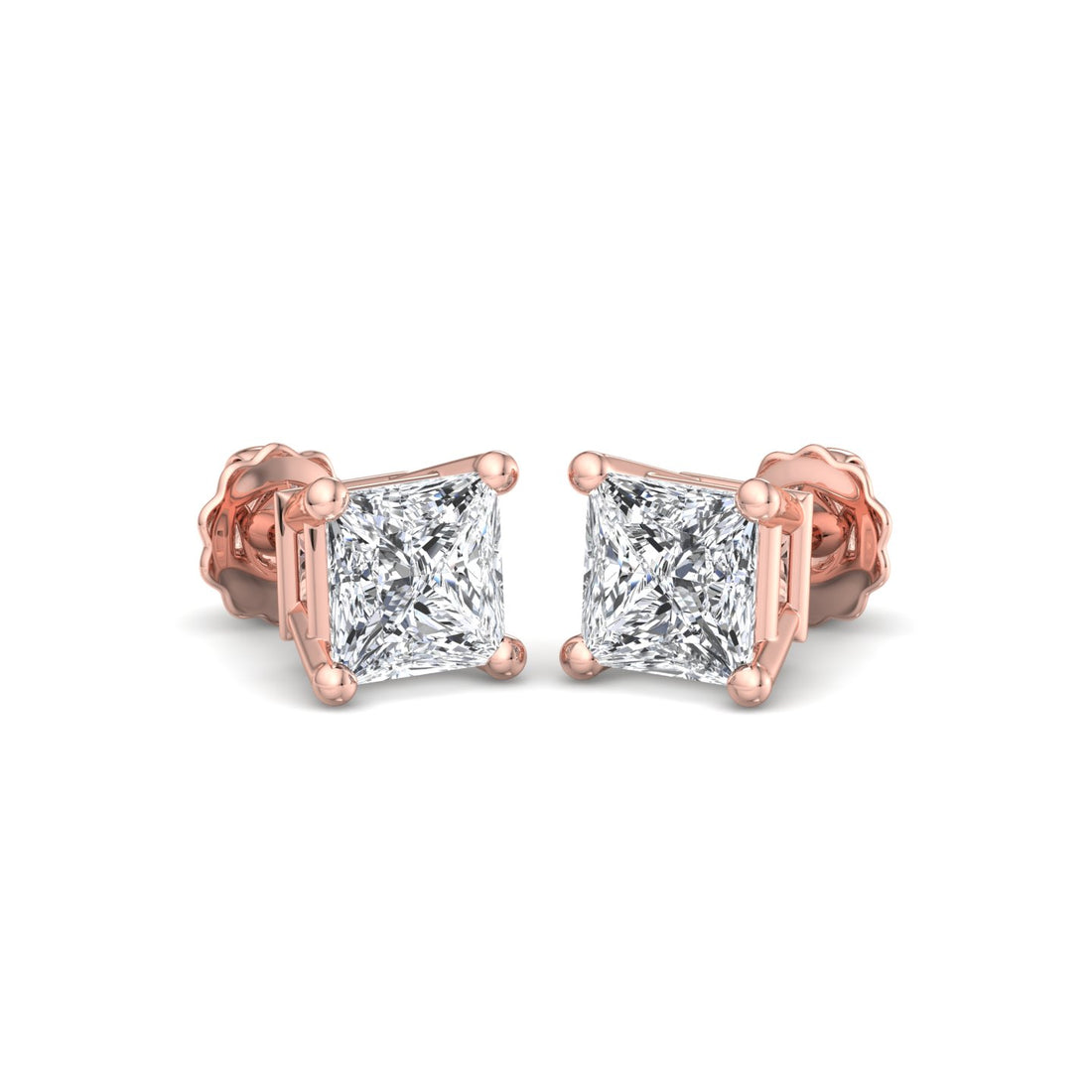 Princess Cut Diamond Stud Earrings