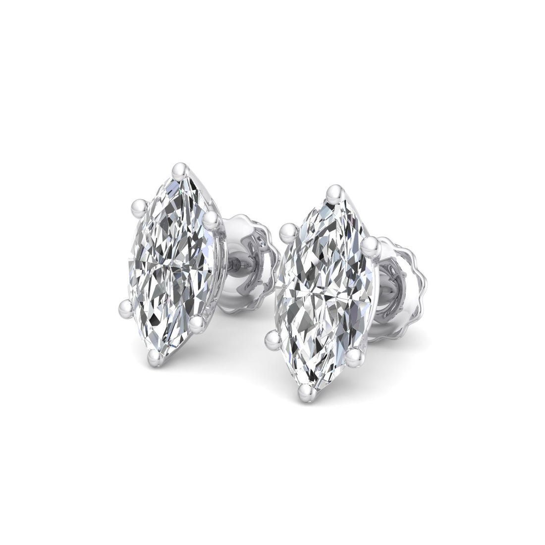 Marquise Diamond Stud Earrings - Krishnashray