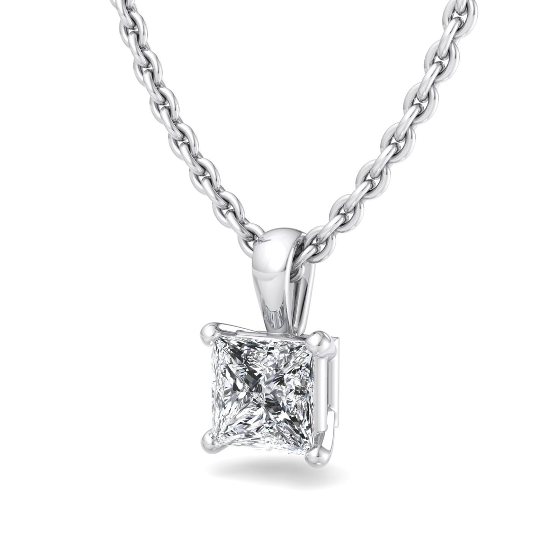 Regal Radiance Princess Cut Pendant - Krishnashray