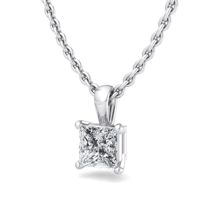 Regal Radiance Princess Cut Pendant - Krishnashray