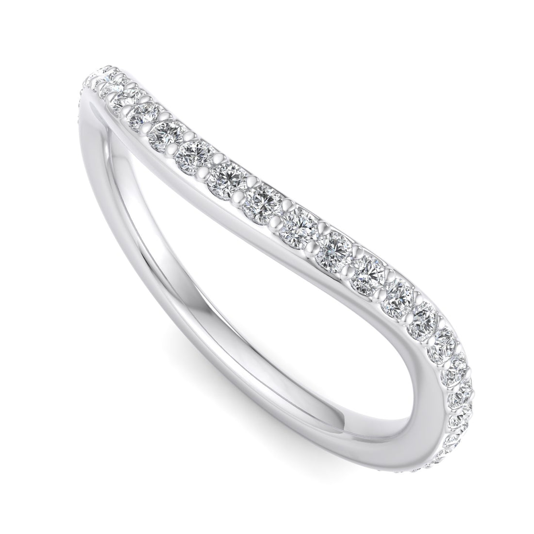 Curved Diamond Ring - Krishnashray