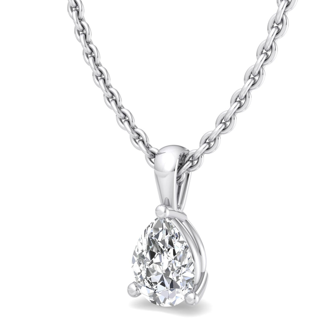 Pear-Shaped Diamond Pendant