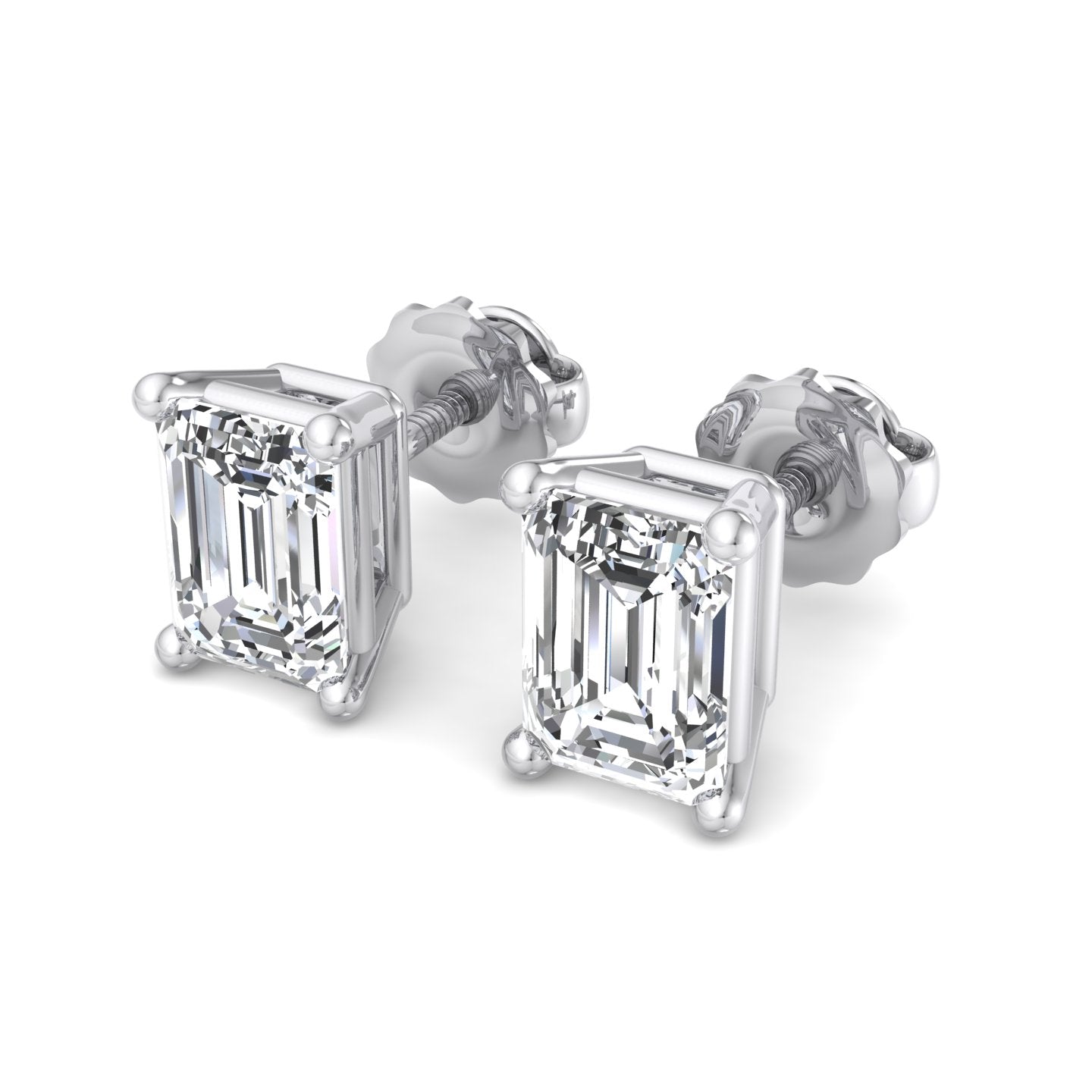 Golden Light Emerald Studs - Krishnashray