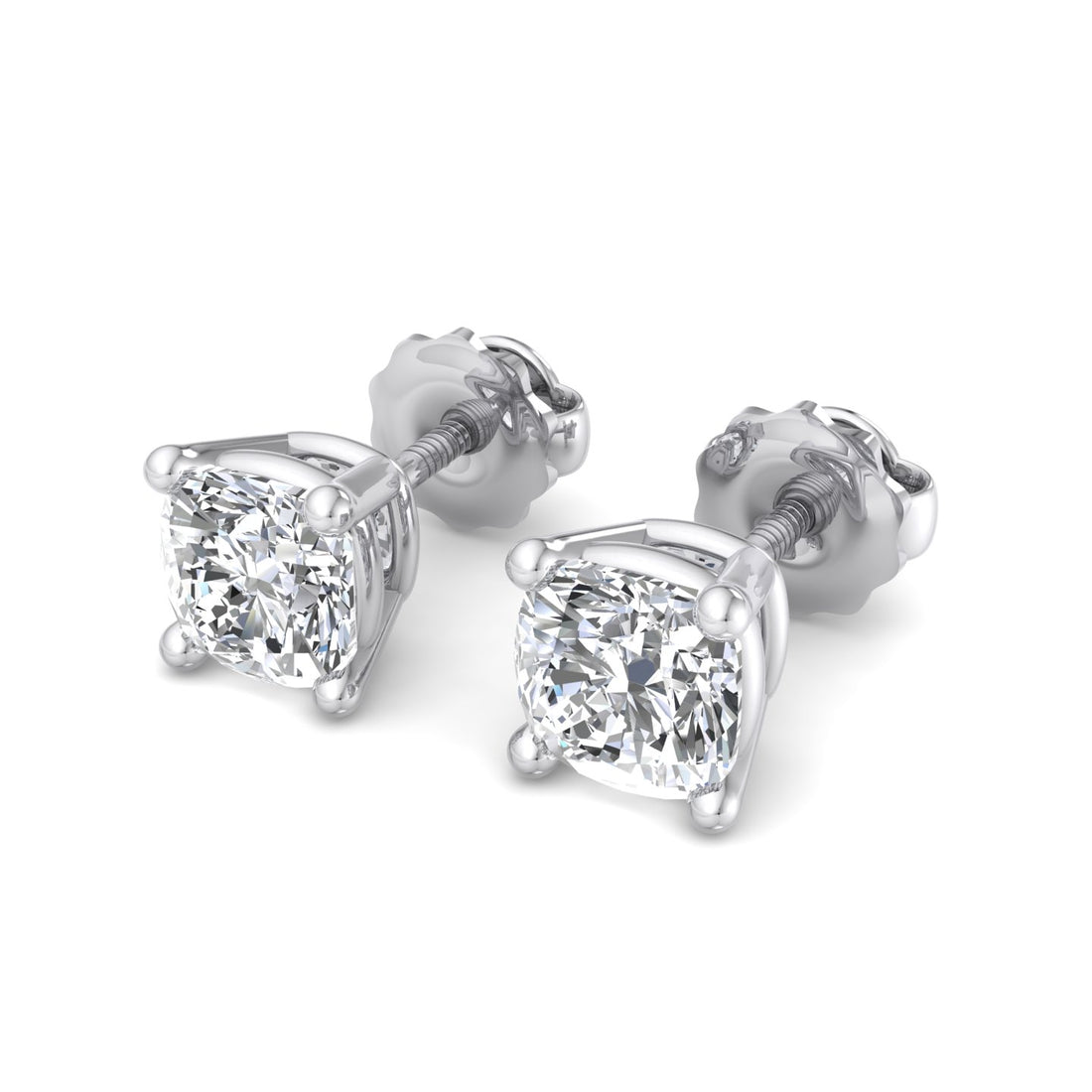 Cushion Cut Stud Earrings - Krishnashray