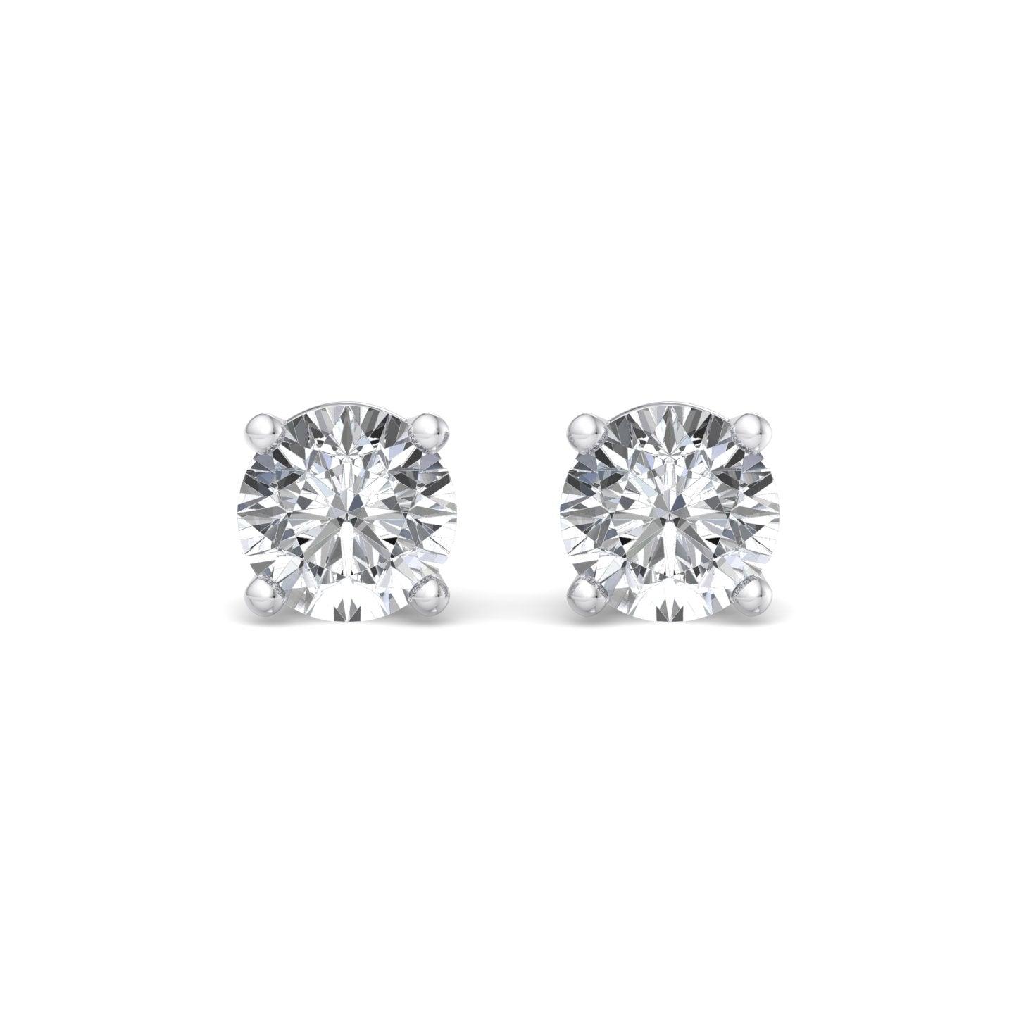 Carat Round Diamond Earrings - Krishnashray
