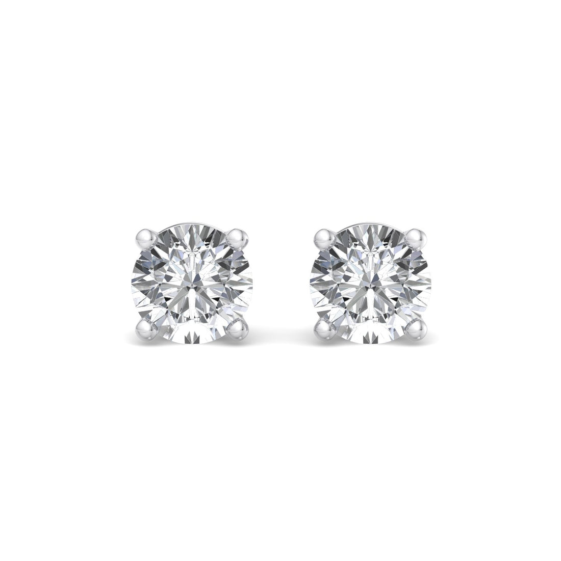 Carat Round Diamond Earrings - Krishnashray