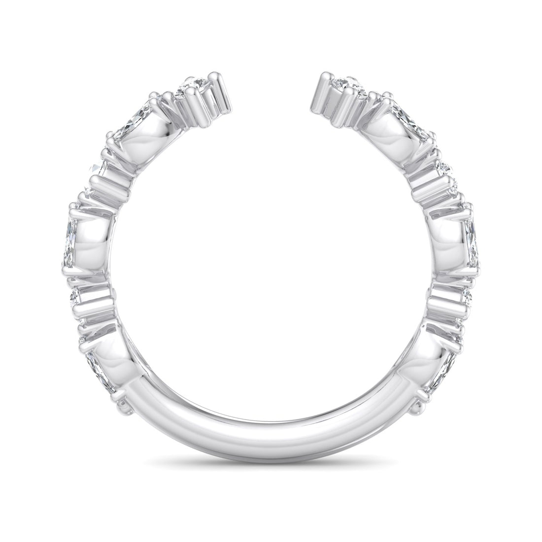 Open Gold Ring with Diamonds - Krishnashray