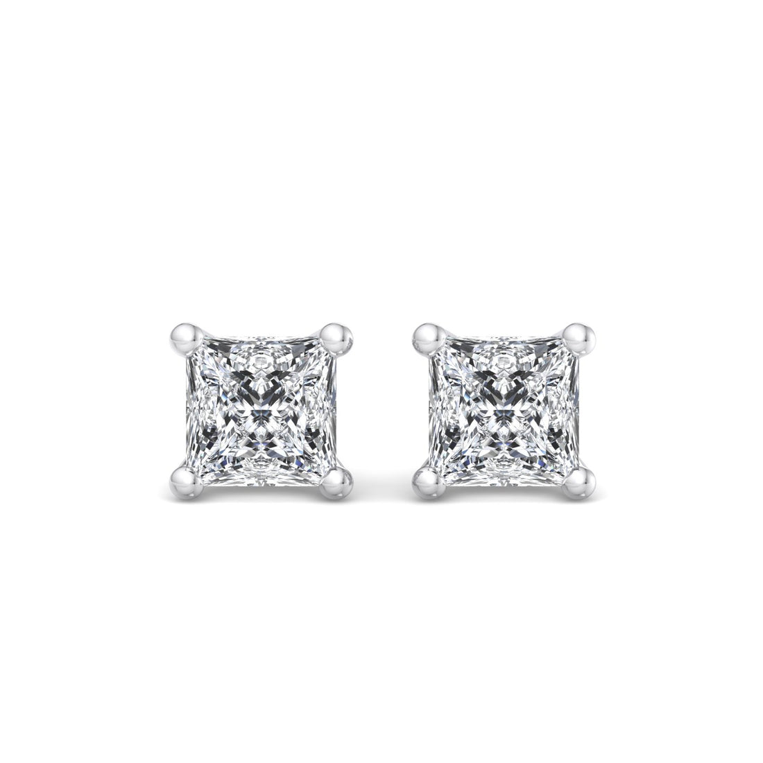 Princess Cut Diamond Stud Earrings