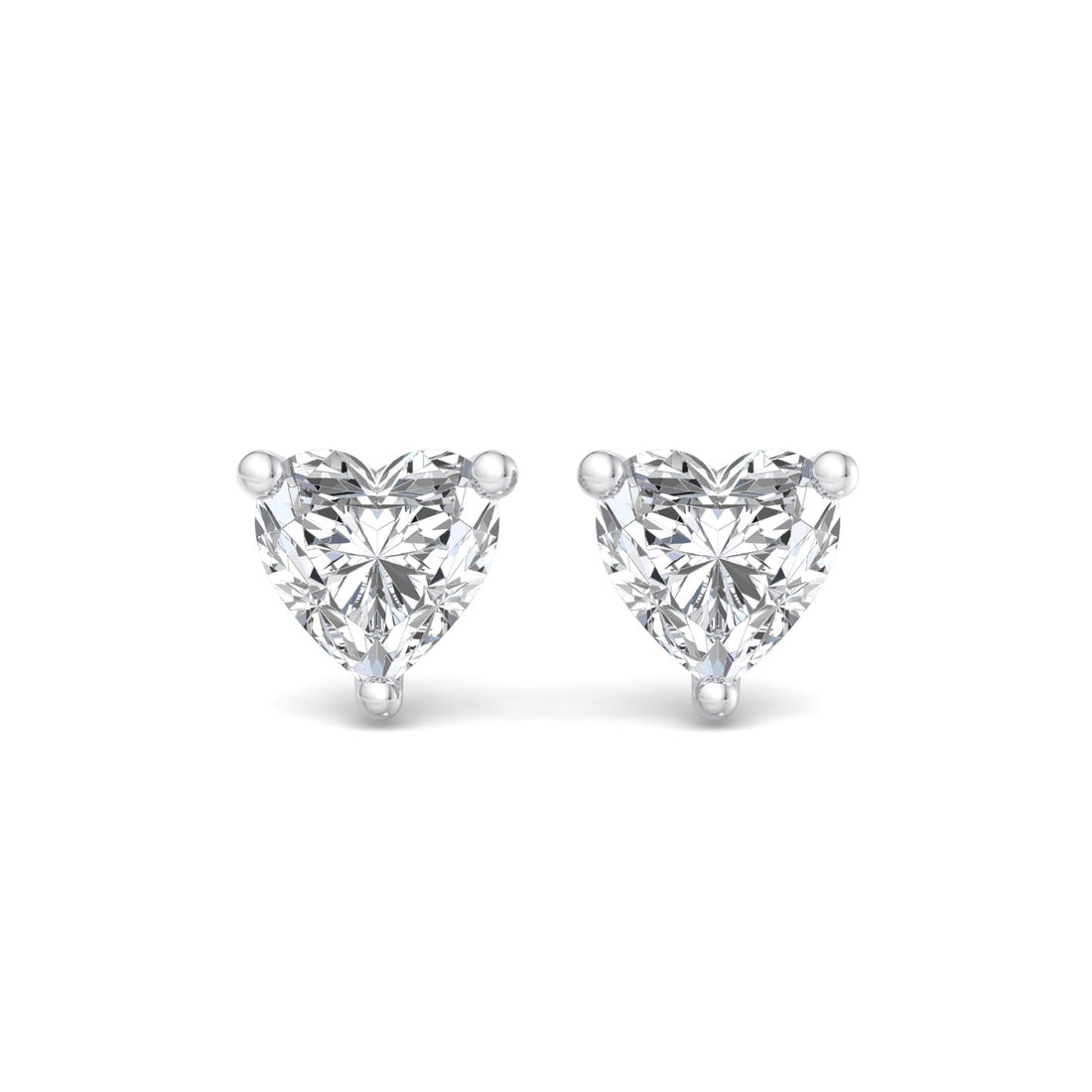 Heart Cut Diamond Earrings - Krishnashray