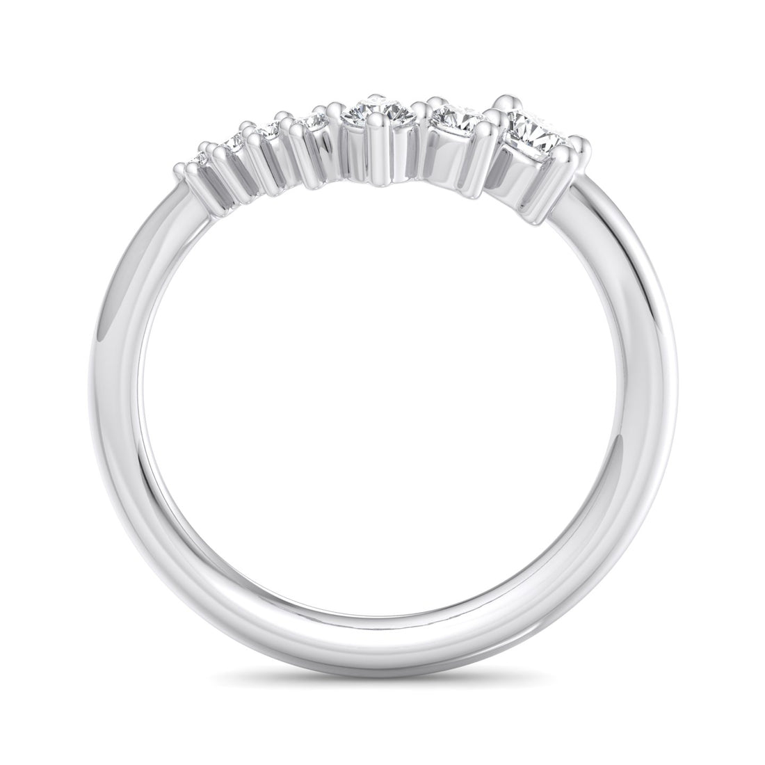 Elegant Diamond Curve Ring - Krishnashray