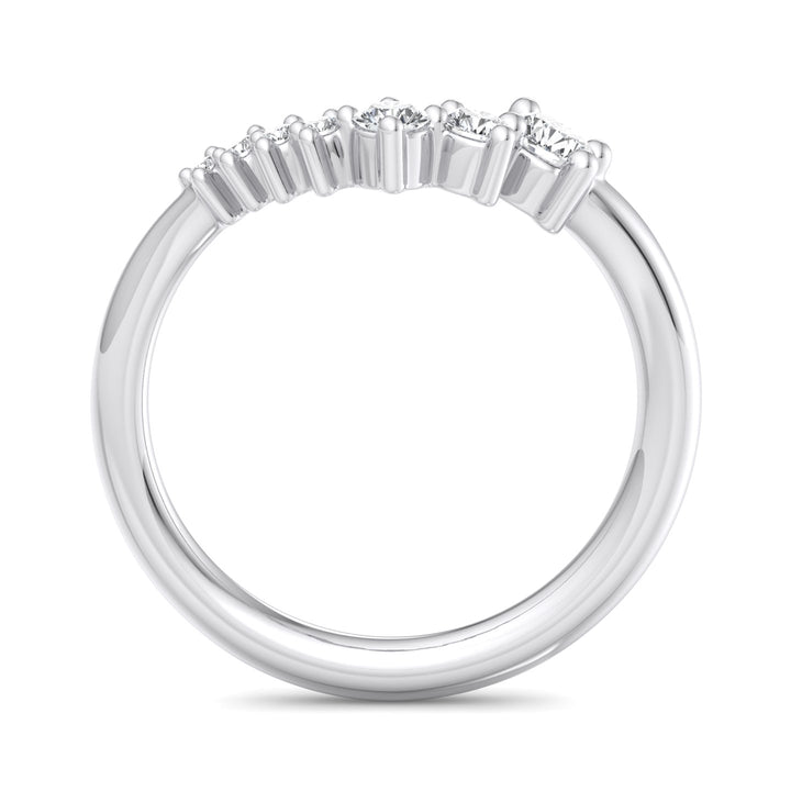 Elegant Diamond Curve Ring - Krishnashray