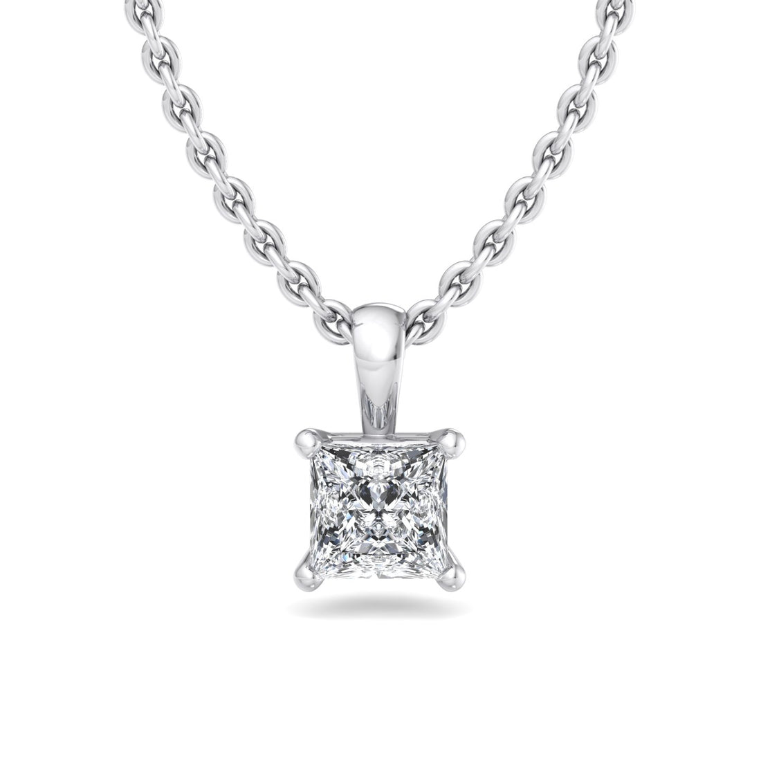 Regal Radiance Princess Cut Pendant - Krishnashray