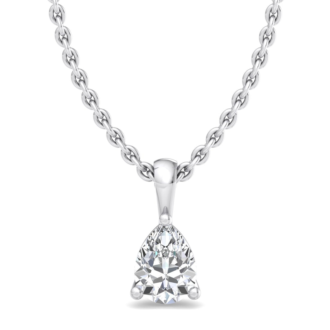 Pear-Shaped Diamond Pendant