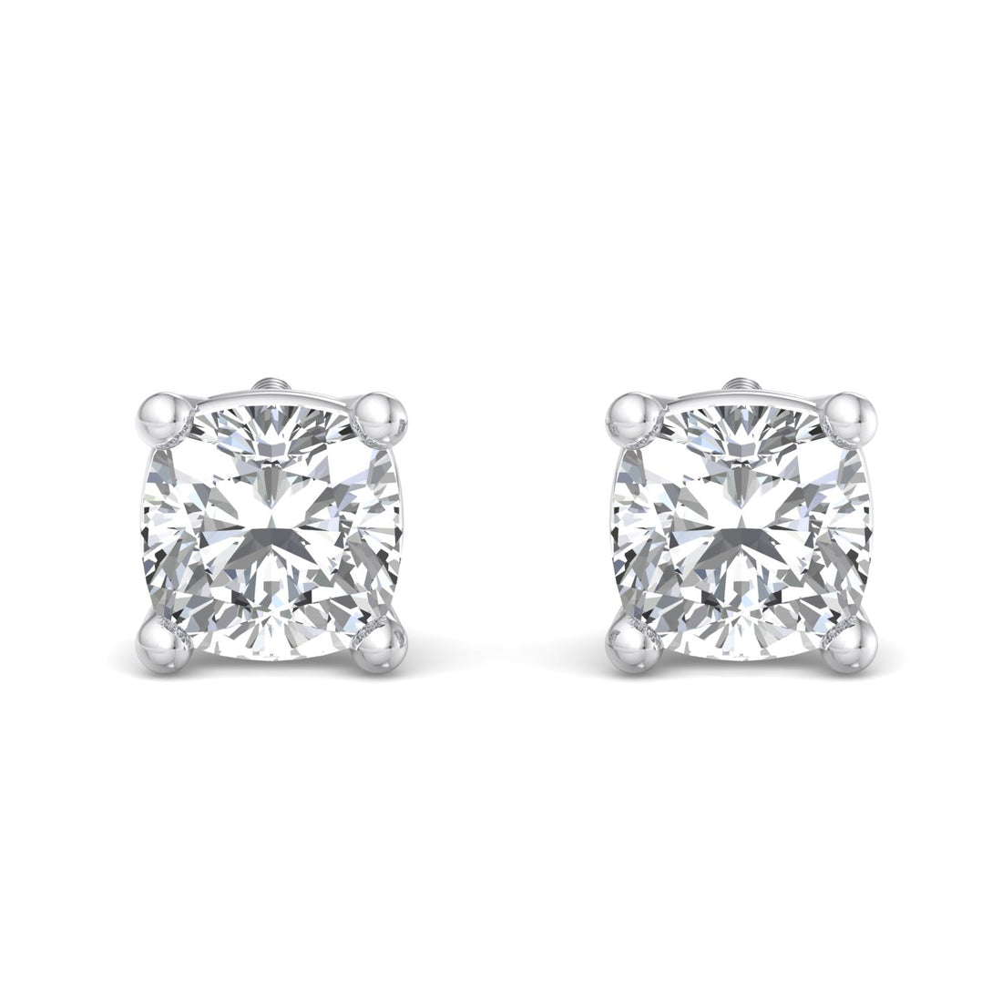 Cushion Cut Stud Earrings - Krishnashray