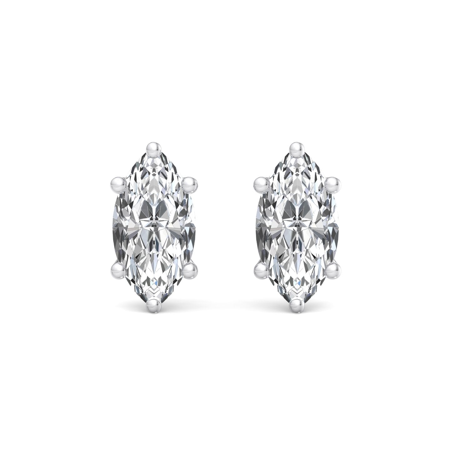 Marquise Diamond Stud Earrings - Krishnashray