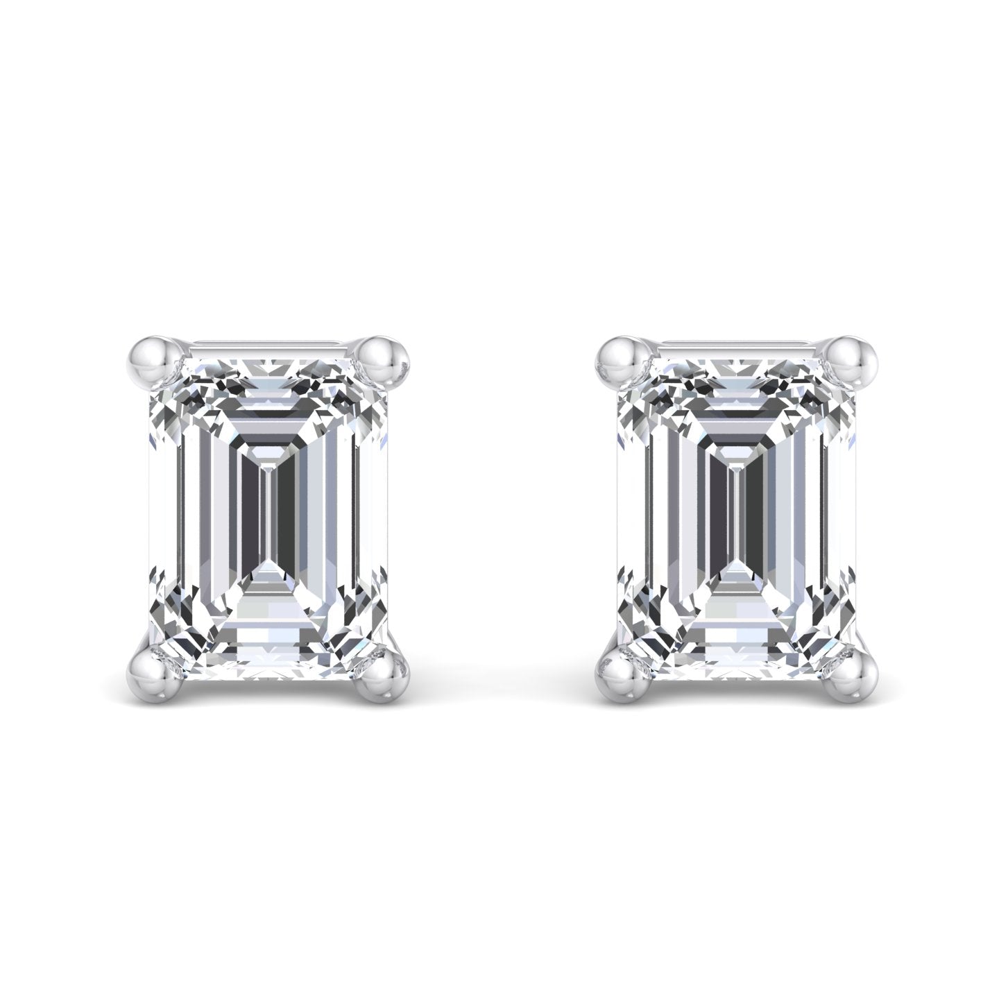 Golden Light Emerald Studs - Krishnashray