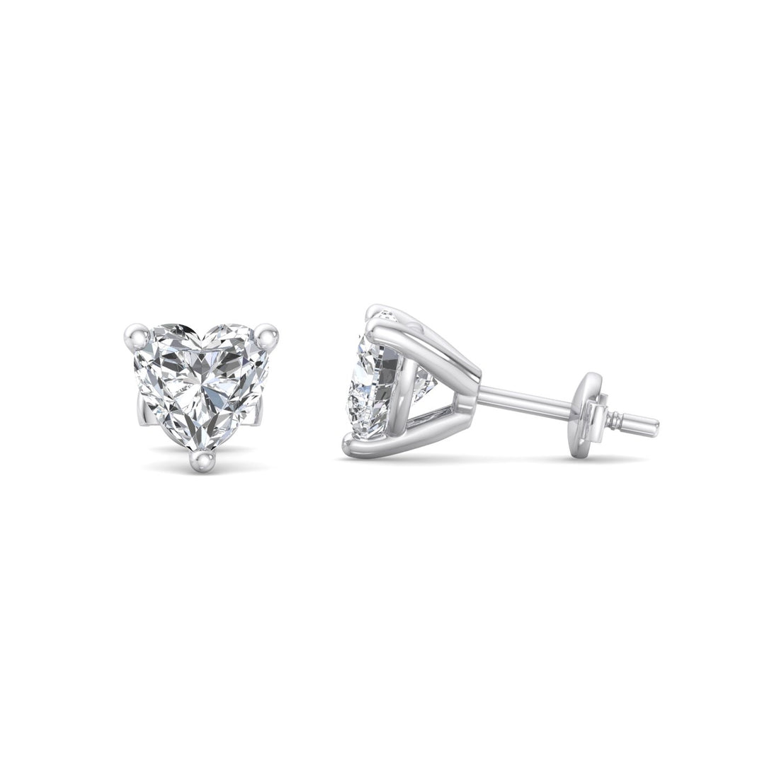 Lovely Heart Shaped Earrings - Krishnashray