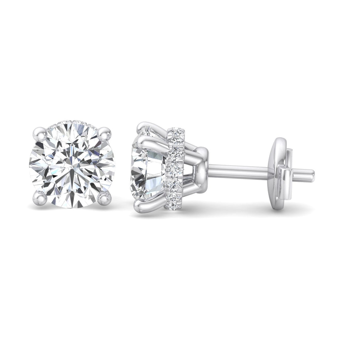 Double Diamond Drop Earrings - Krishnashray
