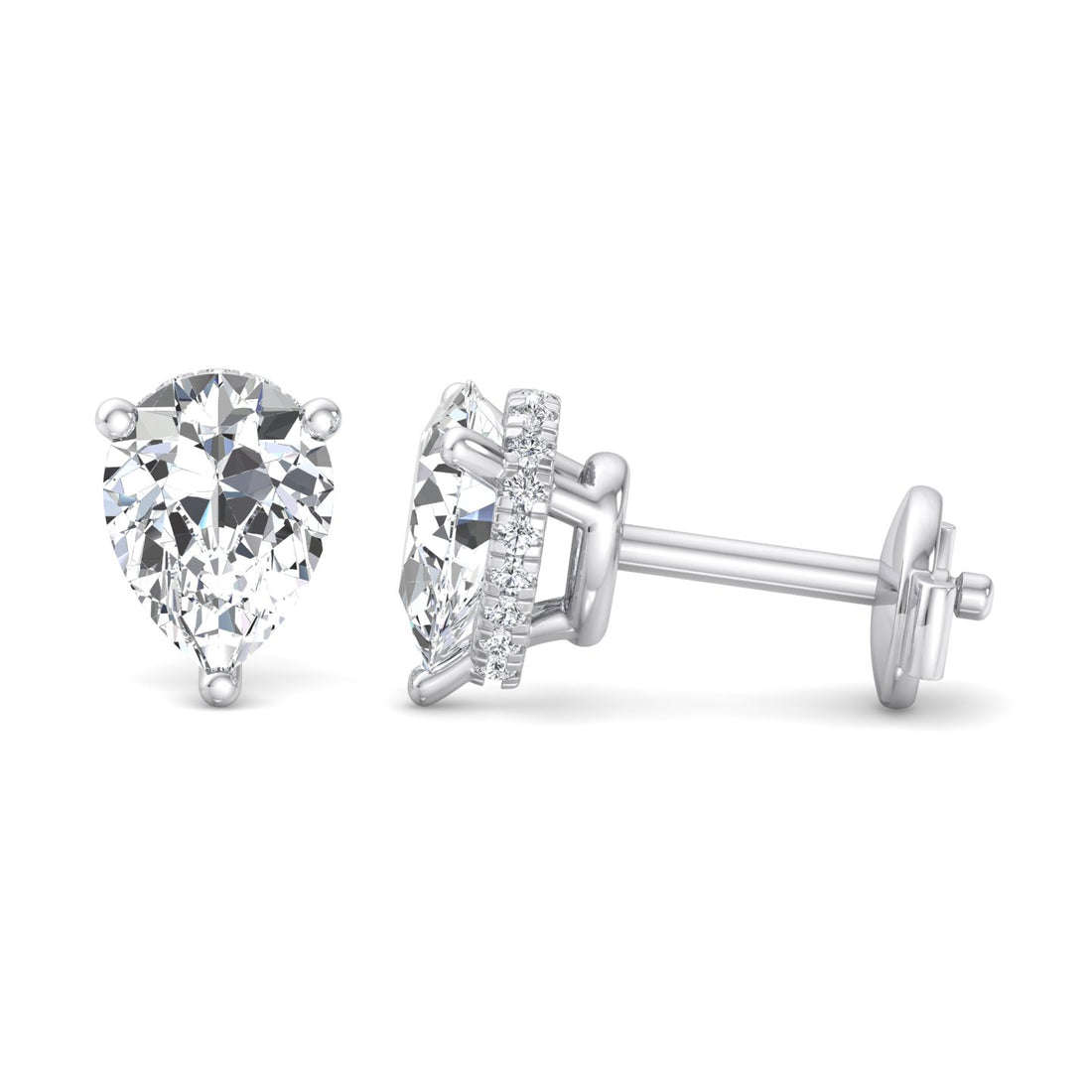 Rose Gold Diamond Stud Earrings - Krishnashray