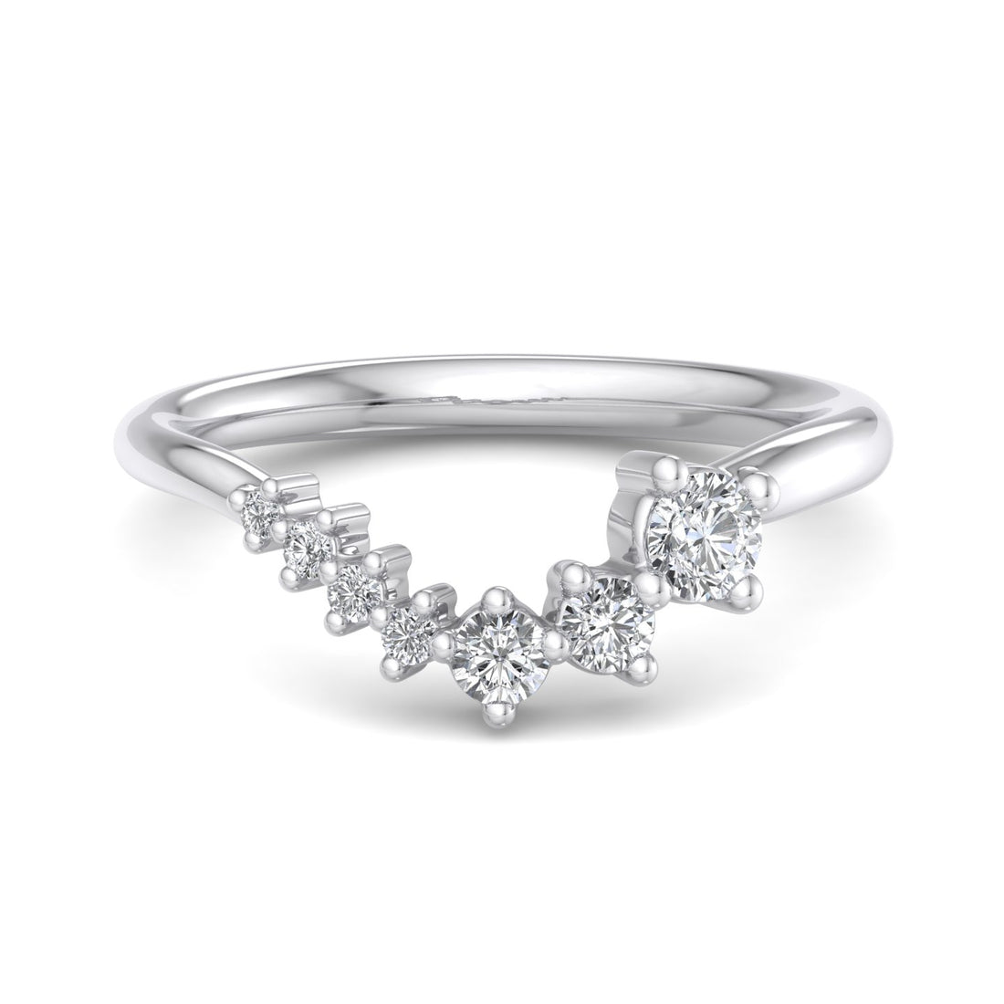 Elegant Diamond Curve Ring - Krishnashray