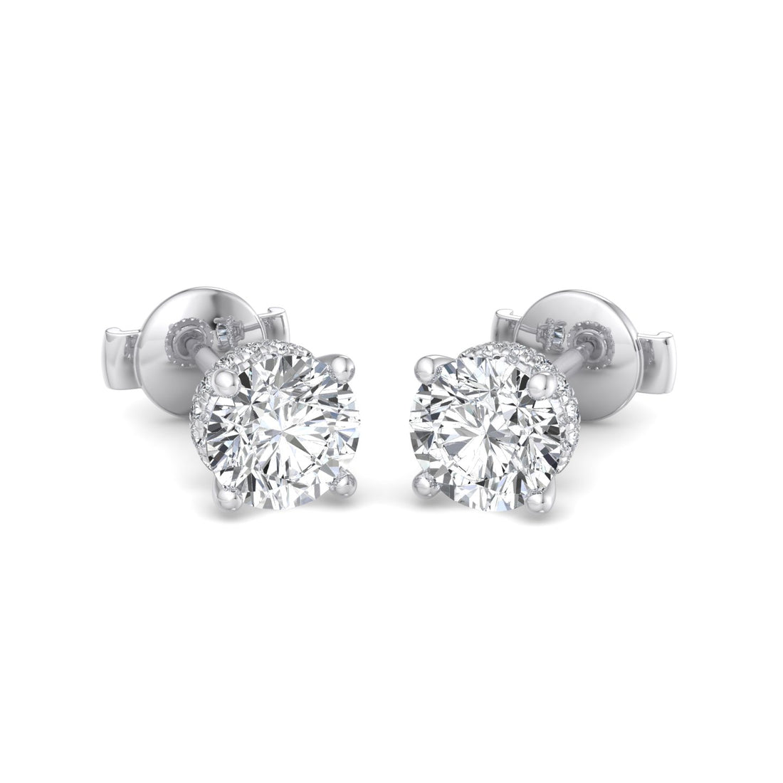 Double Diamond Drop Earrings - Krishnashray