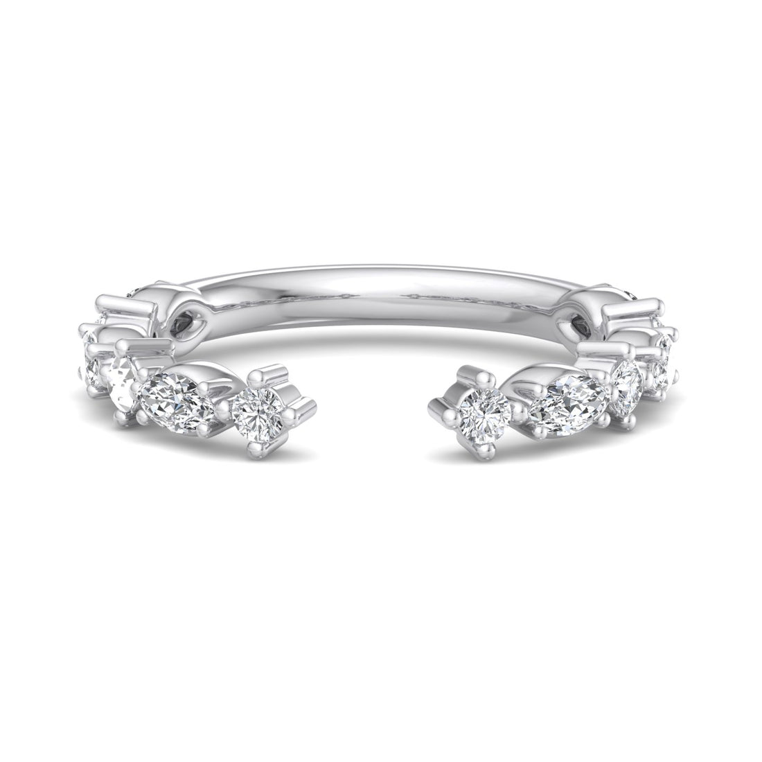 Open Gold Ring with Diamonds - Krishnashray