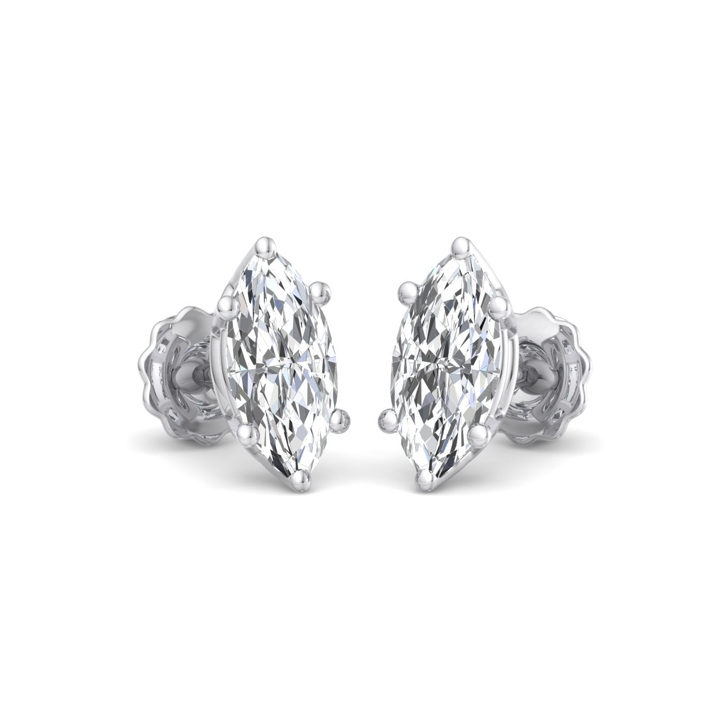 Marquise Diamond Stud Earrings - Krishnashray