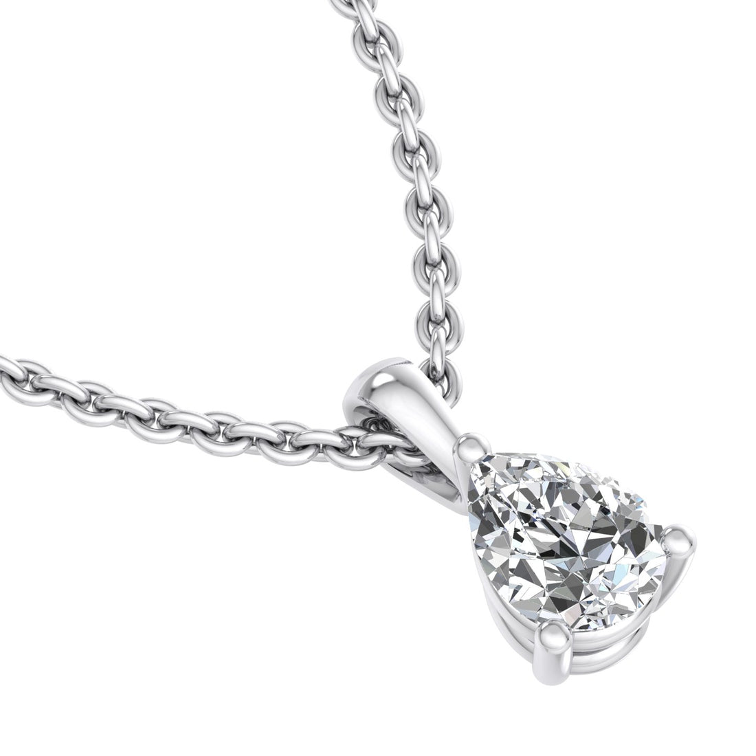 Pear-Shaped Diamond Pendant