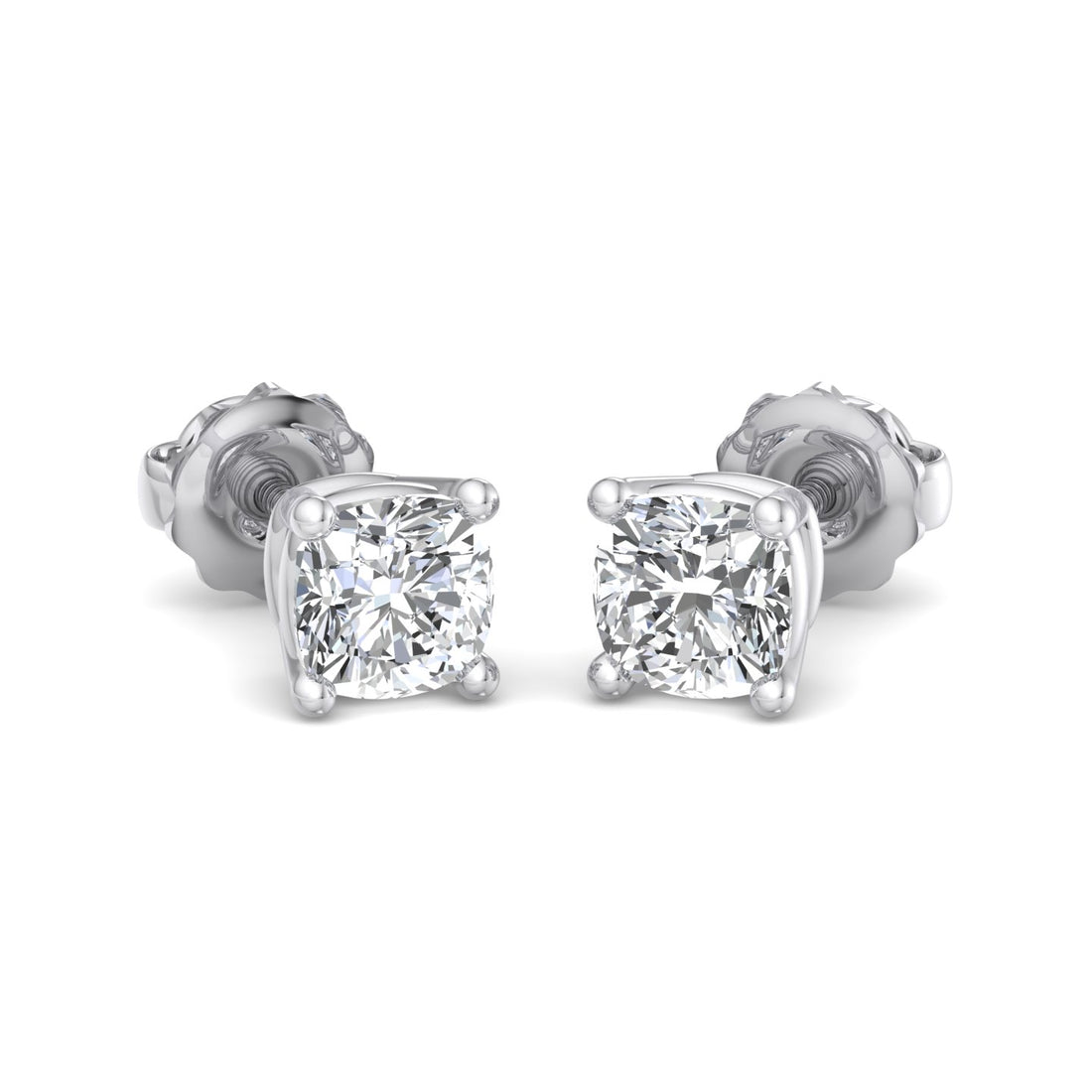 Cushion Cut Stud Earrings - Krishnashray