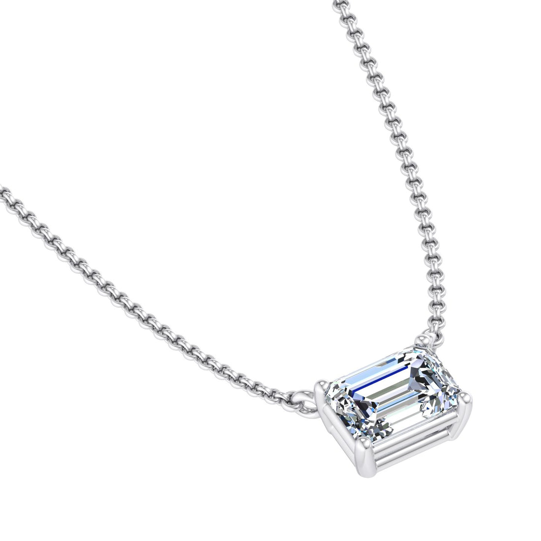 Silver Solitaire Pendant