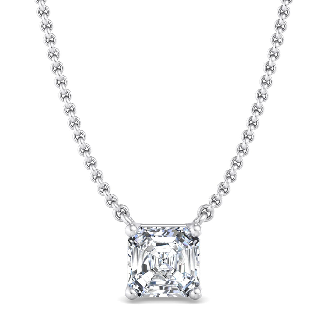 Square Cut Diamond Pendant