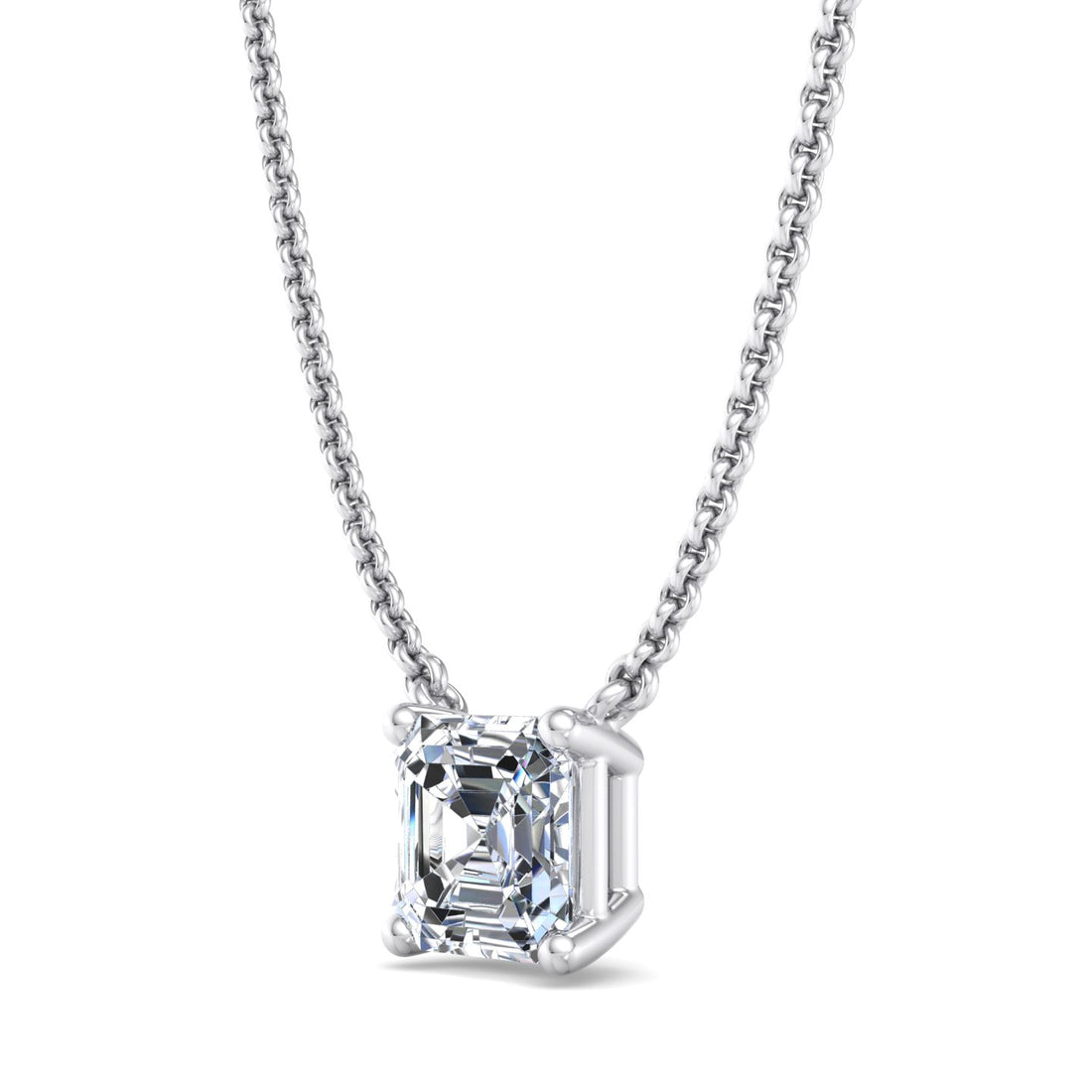 Square Cut Diamond Pendant