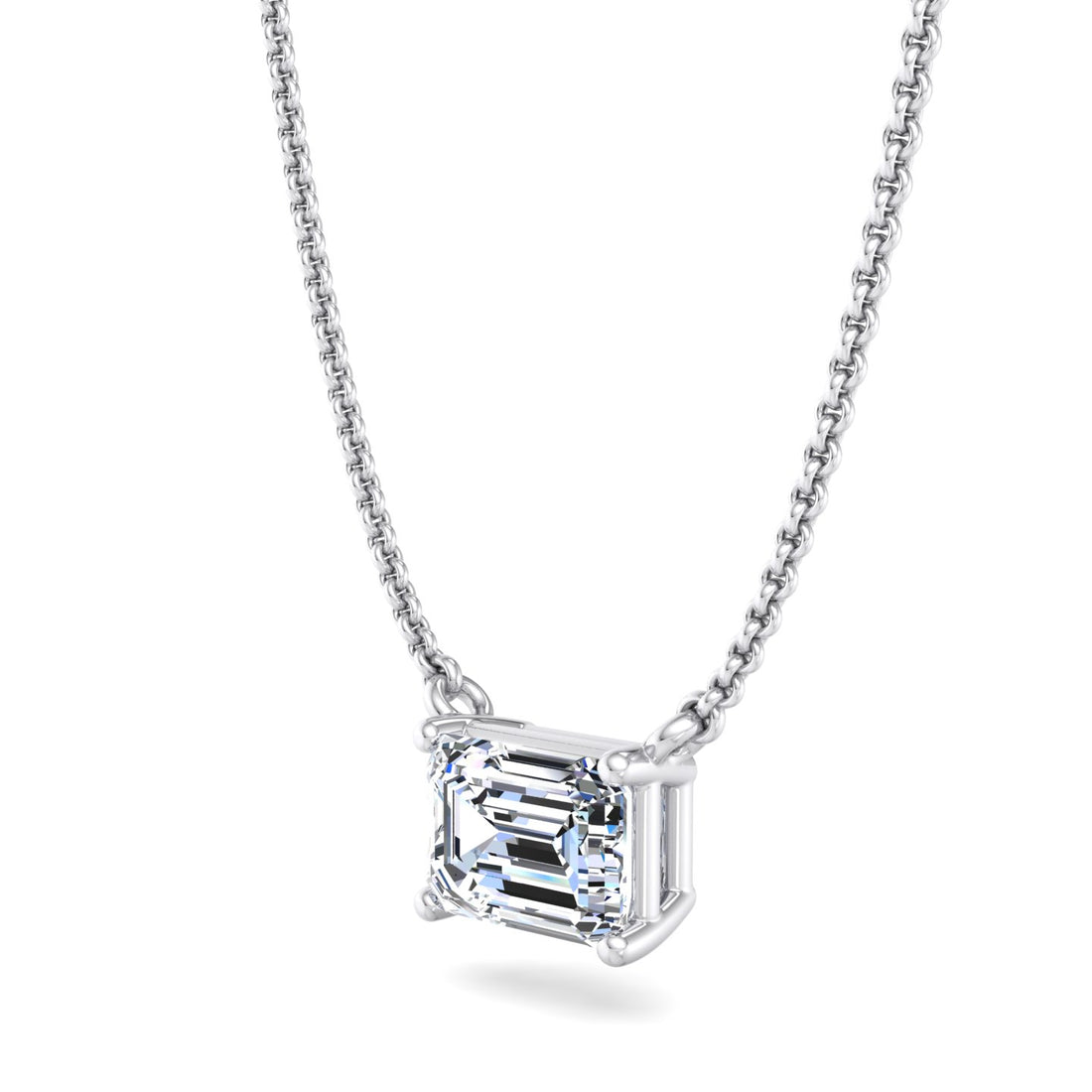 Silver Solitaire Pendant