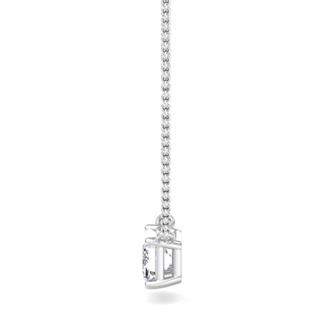 Silver Solitaire Pendant