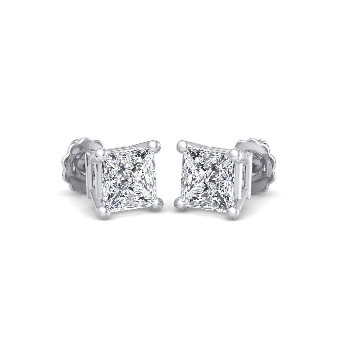 Princess Cut Diamond Stud Earrings